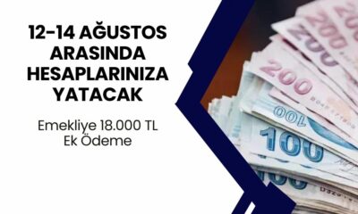 12-14 Ağustos Arasında Hesaplarınızı Kontrol Edin! Emekli Maaşına Ek 18000 TL Ödeme Olacak!