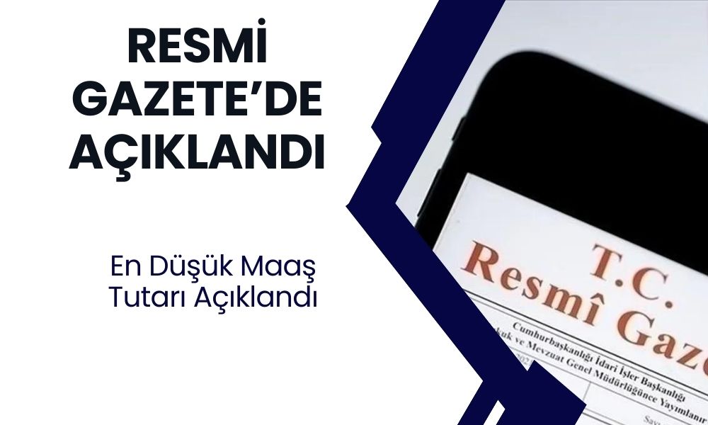 En Düşük Maaş Resmi Gazete'de İlan Edildi