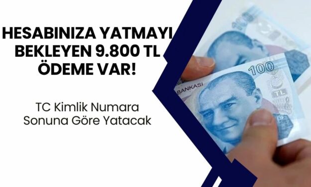 Hesabınıza Yatmayı Bekleyen 9.800 TL Ödeme Var! TC Kimlik Numarası Sonu 0-2-4 Olan Pazartesi 6-8 Olan Salı Günü Alacak