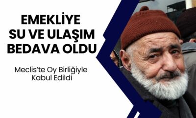 Emeklilere Su ve Ulaşım Giderleri Bedava Oldu! Karar Oybirliğiyle Meclis'ten Geçti