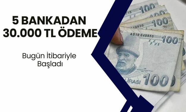 PARA GELDİ! 5 Bankadan 30.000 TL Nakit Ödeme Verilecek! Vatandaşa Can Simidi