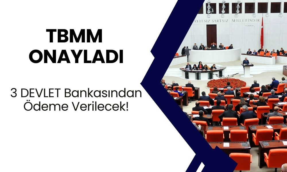 TBMM ONAYLADI! Maaşın 15 Katına Kadar Nakit İsteyenlere 1 Gün İçinde 3 DEVLET Bankasından Ödeme Verilecek! 