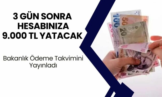 Vatandaşın Hesabına 3 Gün Sonra 9.000 TL Yatırılacak! Hesabınızı Kontrol Edin