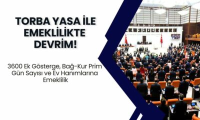 Torba Yasa ile Emeklilikte Devrim! 3600 Ek Gösterge, Bağ-Kur Prim Gün Sayısı ve Ev Hanımlarına Emeklilikte Büyük Kolaylık!