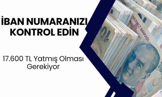 İBAN Numaranızı Kontrol Edin: 17.600 TL Yatmış Olması Gerekiyor