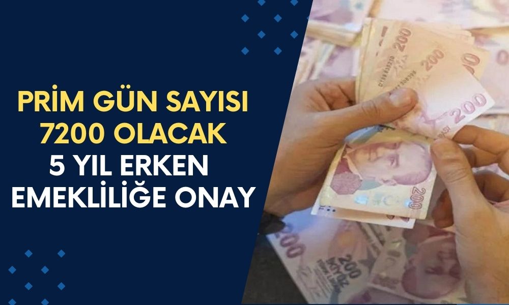 Prim Gün Sayısı 7200 Olana Müjdeli Haber! 5 Yıl ERKEN EMEKLİLİK Fırsatı Geliyor: 1999 - 2008 Arası SGK'lılar...