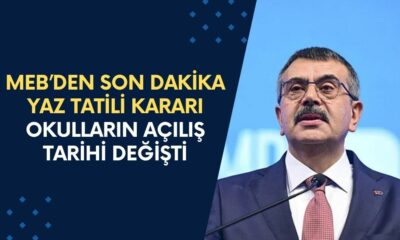 MEB’DEN SON DAKİKA YAZ TATİLİ KARARI: Okulların Açılış Tarihi Değişti