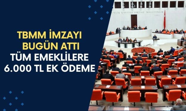 TBMM İmzayı Bugün Attı! 10 Gün İçinde Tüm Emeklilere 6.000 TL Ek Ödeme Yatırılacak