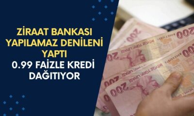 Ziraat bankası 0.99 faizle ödemeye başlıyor! Bugünden itibaren! İstediğiniz zaman başvuru yapın!