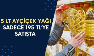 5 LT Ayçiçek Yağı 195 TL'ye Düştü! Vatandaş Markete Akın Ediyor