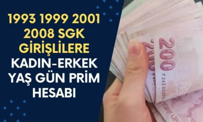 1993 1999 2001 2008 SGK Girişi Olanlar İçin Altın Değerinde Emeklilik! Kadın-Erkek Yaş Gün Prim Hesabı Ortaya Çıktı