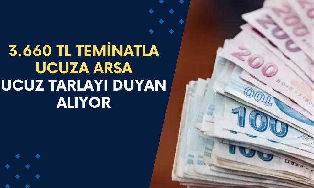 3.660 TL Teminatla Ucuza Arsa Satışı Başladı! Dev Bankadan Kelepir Ucuz Tarlayı Duyan Alıyor