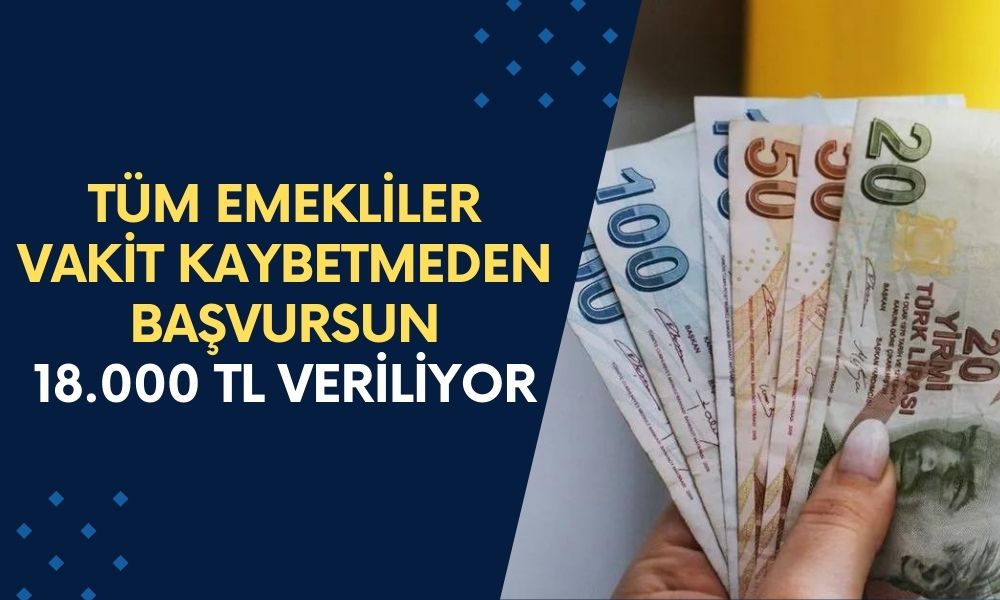 SSK, Bağkur, Emekli Sandığı Emeklileri Zaman Kaybetmeden Başvursun! 18.000 TL Karşılıksız Ödeme!