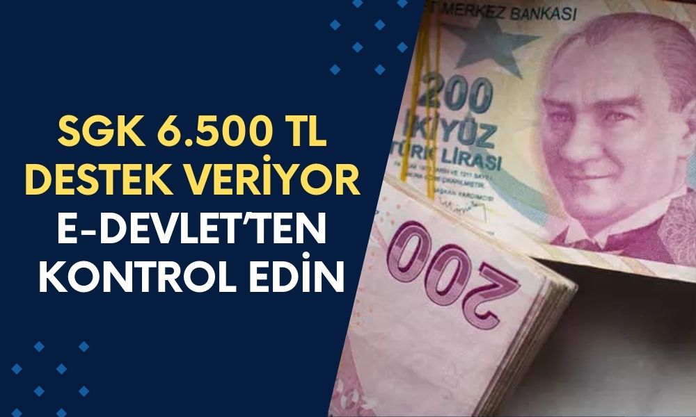 SGK Bu İşi Yapanlara 6.500 TL Ödeyecek! Hemen e-Devlet'ten Kontrol Edip, Paranızı Alın