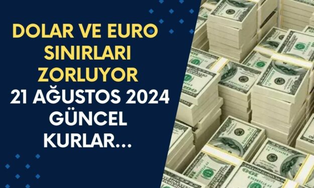 Dolar ve Euro Kapıları Pencereleri Yıkıyor! 21 Ağustos 2024 Çarşamba Güncel Döviz Kurları