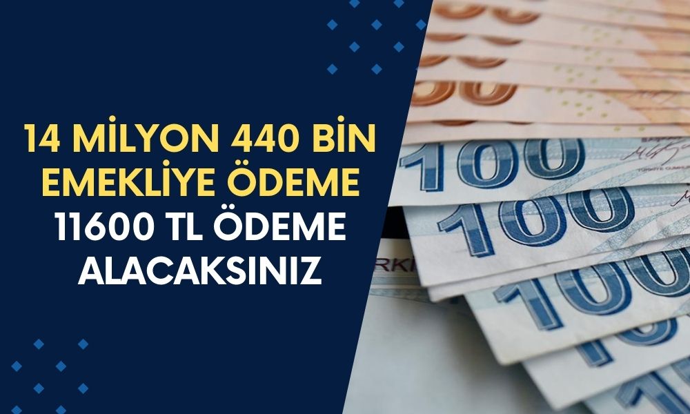 14 MİLYON 440 BİN EMEKLİ! Size Verilecek! Maaş Aldığını Hesaba 11600 TL Ödeme Yatacak!