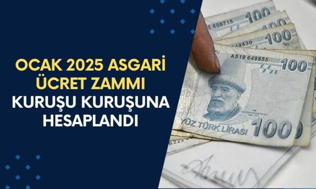 Ocak 2025 Asgari Ücret Zammı SICAK SICAK ÇIKTI! Yeni Zam Kuruşu Kuruşuna Hesaplandı