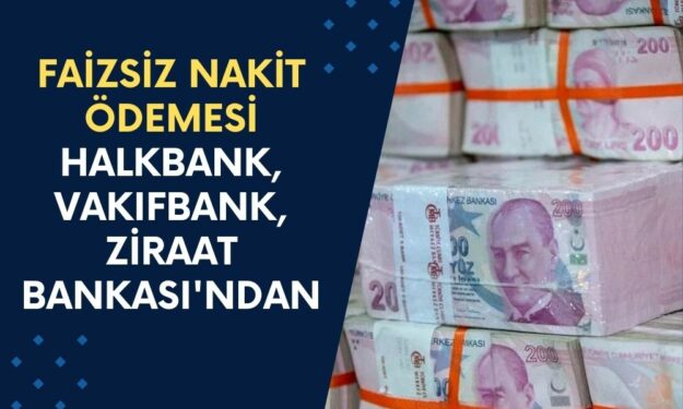 Faizsiz Nakit Ödemesi Başladı! Halkbank, Vakıfbank, Ziraat Bankası'ndan Emekliye Sıfır Faiz!