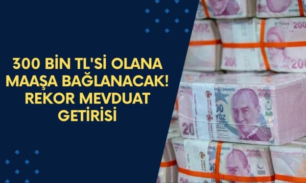 300 bin TL'si olana maaşa bağlanacak! Bankalardan rekor mevduat faiz getirisi