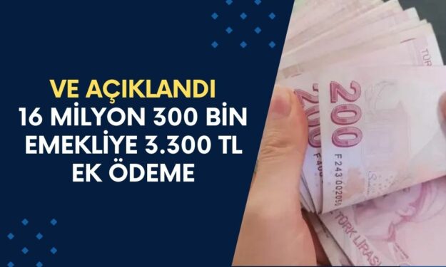 EVET ONAY GELDİ! 16 Milyon 300 Bin Emekliye İyi Haber, 3300 TL Nakit Ödeme Hesabınıza Yatacak!