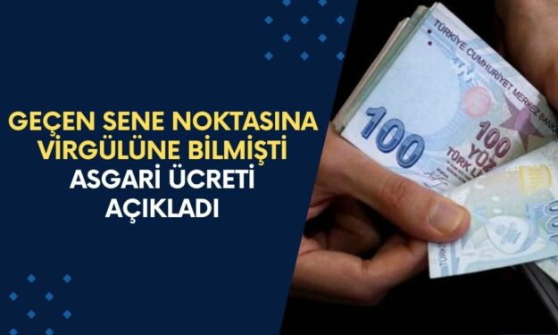 Geçen sene noktasına virgülüne bilmişti! Asgari ücrete ocak'ta yapılacak zammı açıklandı