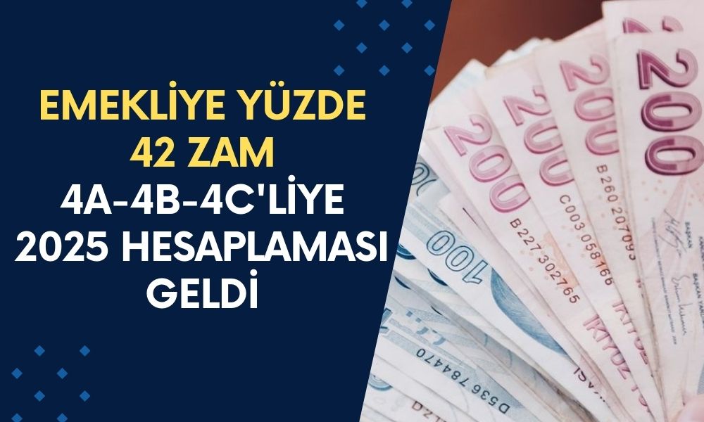 Emekliye Yüzde 42'lik Zam Tablosu Ortaya Çıktı! 4A-4B-4C'liye 2025 Hesaplaması Geldi: Maaşı 11.250, 12.600, 13.400, 18.000 TL Olanlara...