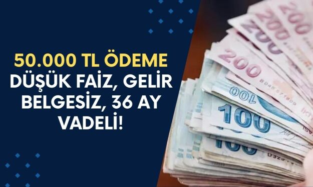 Garanti, Akbank ve Denizbank’tan 50.000 TL Kredi Müjdesi: Düşük Faiz, Gelir Belgesiz, 36 Ay Vadeli!