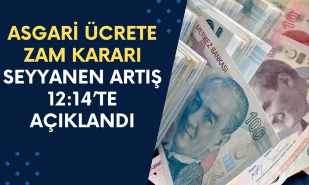 Asgari Ücrete Zam Kararı! 2.780 TL’lik Seyyanen Artış 12:14’te Açıklandı! 2025 İçin Kritik Tarih Belli Oldu