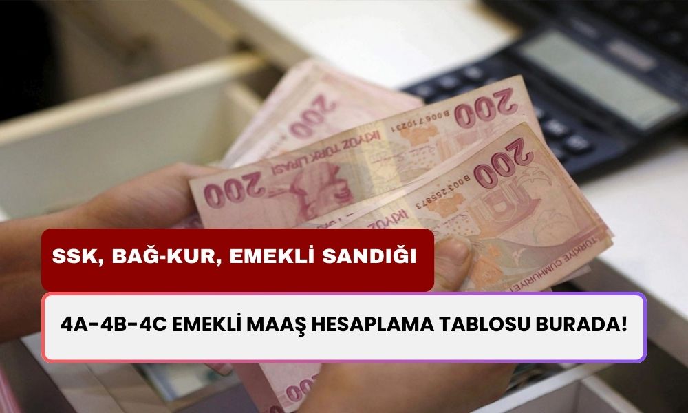 SSK, Bağ-kur ve emekli sandığı 10 11 12 13 bin lira alanların maaşı ne kadar zamlandı? 4A-4B-4C emekli maaş hesaplama tablosu burada!