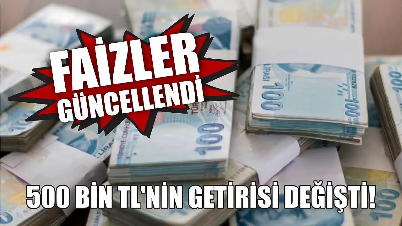 500 bin TL'nin aylık mevduat faizi getirisi