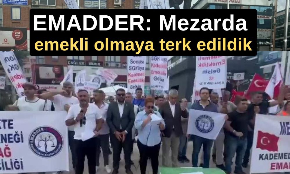 EMADDER'liler Çerkezköy'de açıklama yaptı: Bizler borçlu değil alacaklıyız