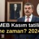 MEB TATİL TARİHLERİ 2024