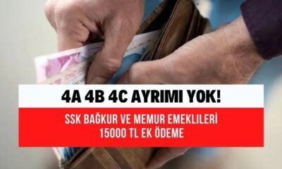 Milyonlarca SSK, Bağkur ve Memur emeklisi önümüzdeki ay içerisinde 15.000 TL ek ödeme alabilecek!