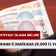 Başvurana 5 Dakikada Onaylı Sıfır Faizli 20.000 TL Kredi Müjdesi!