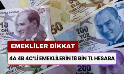 Emekliye Duyuru Geldi DİKKAT: 4A 4B 4C’li emeklilerin 18 bin TL hesaba para yatacak