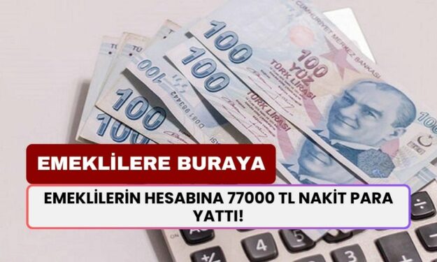 EMEKLİLERE BURAYA! Emeklilerin Hesabına 77000 TL Nakit Para Yattı!