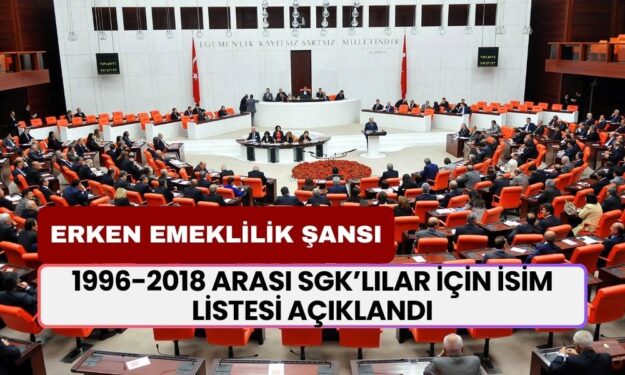 Erken Emeklilik Şansı! 1996-2018 Arası SGK’lılar İçin İsim Listesi Açıklandı