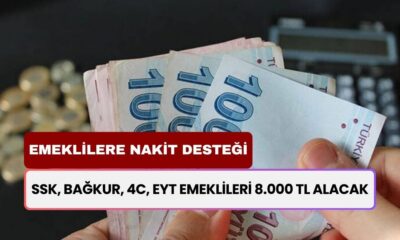 Emeklilere nakit desteği başladı! Tüm emekliler 8.000 TL alacak