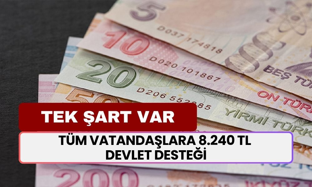 Tek Şartla Tüm Vatandaşlara 8.240 TL Devlet Desteği! Başvurular Açıldı