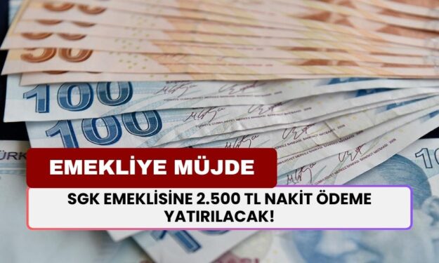 SGK Emeklisine 2.500 TL Nakit Ödeme Yatırılacak!