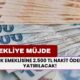 SGK Emeklisine 2.500 TL Nakit Ödeme Yatırılacak!