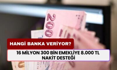 16 Milyon 300 Bin Emekliye 8.000 TL Nakit Desteği! Bakın Hangi Banka Tarafından Veriliyor?