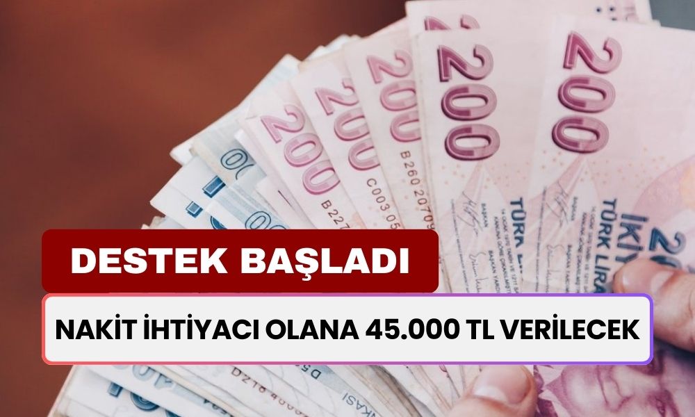 Acil Para İhtiyacı Olana 45.000 TL'lik REKOR ÖDEME! Destek Şimdi Başladı, Paralar Yatıyor