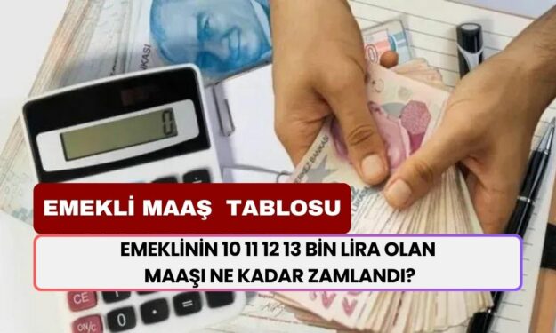 SSK, Bağ-kur ve emekli sandığı 1011 12 13 bin lira alanların maaşı ne kadar zamlandı? 4A-4B-4C emekli maaş hesaplama tablosu burada!