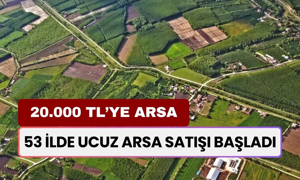 53 İlde 20.000 TL'ye Arsa Satışta! 24 Ay Vadeyle Satılacak