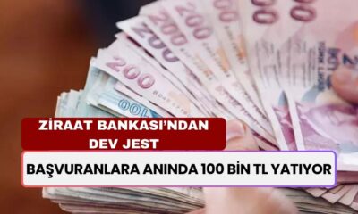 Başvuran 100.000 TL'yi Hemen Cebine Koyuyor! Ziraat Bankası'ndan Dev Jest