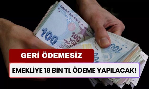 16 Milyon Emekliye Geri Ödemesiz 18 Bin TL Ödeme Yapılacak!