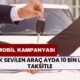 Türkiye'nin Çok Satılan Otomobili Ayda 10 Bin TL Taksitle Satılacak