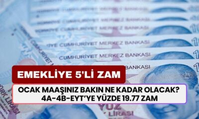 Emekliye 5'i Bir Yerde Zam Formülü! Ocak Maaşınız Bakın Ne Kadar Olacak? SSK, BAĞKUR ve EYT Yüzde 19.77 Zam