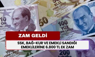 SSK, BAĞ-KUR ve Emekli Sandığı emeklilerine 6.800 TL ek zam! Zam geldi